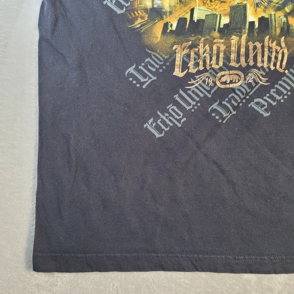 Ecko Unltd T-Shirt Mens XL Black Graphic Print Streetwear Urban Cotton Tee - Picture 4 of 13